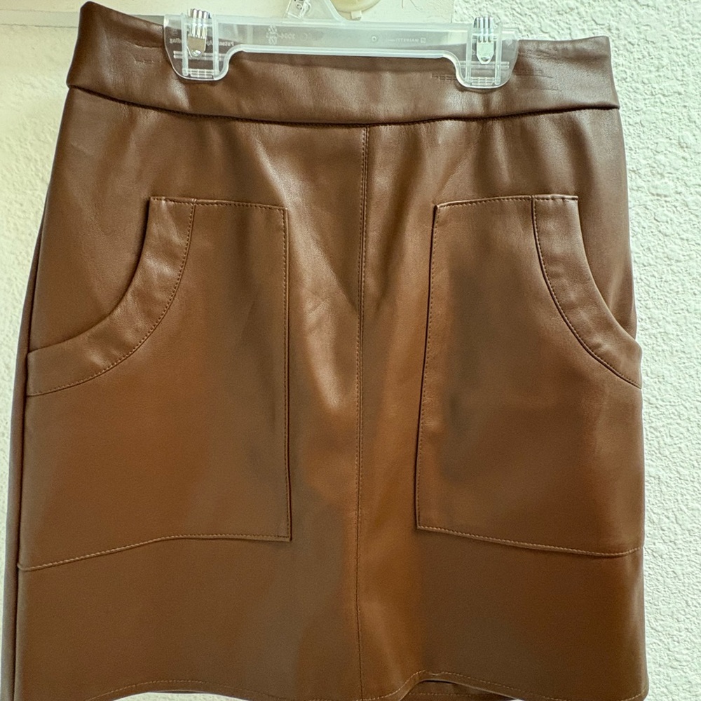 Versona Brown Mini Pencil Skirt for Work